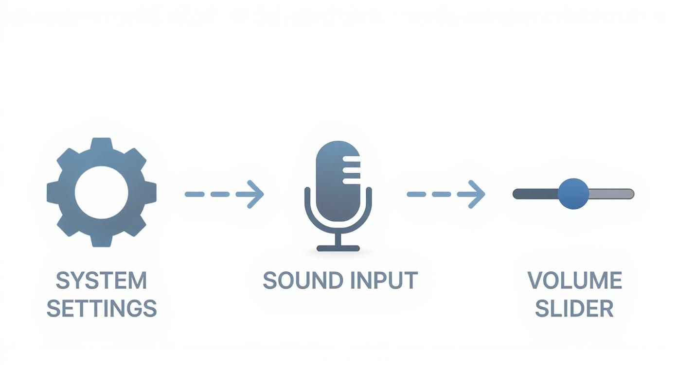 Infographic about increase microphone volume