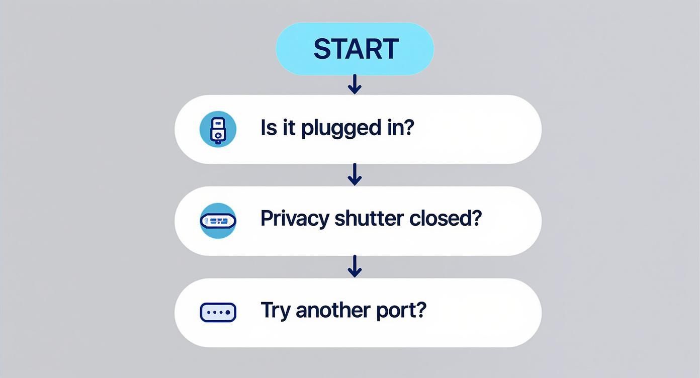 Infographic about logitech camera not working