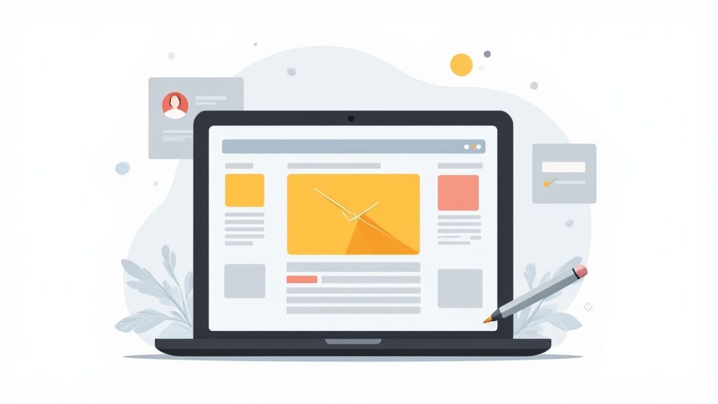 A person using a laptop to remotely access another computer screen