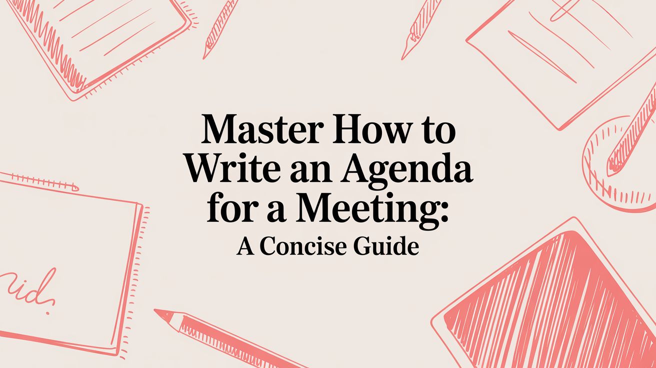 Master how to write an agenda for a meeting: a concise guide