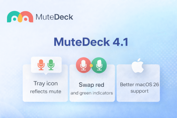 MuteDeck 4.1: See Your Mute Status in the Menu Bar and Change Your Red/Green Logic