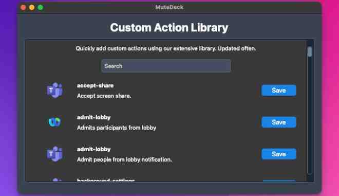 Introducing Custom Action Library 📚 in MuteDeck 2.2
