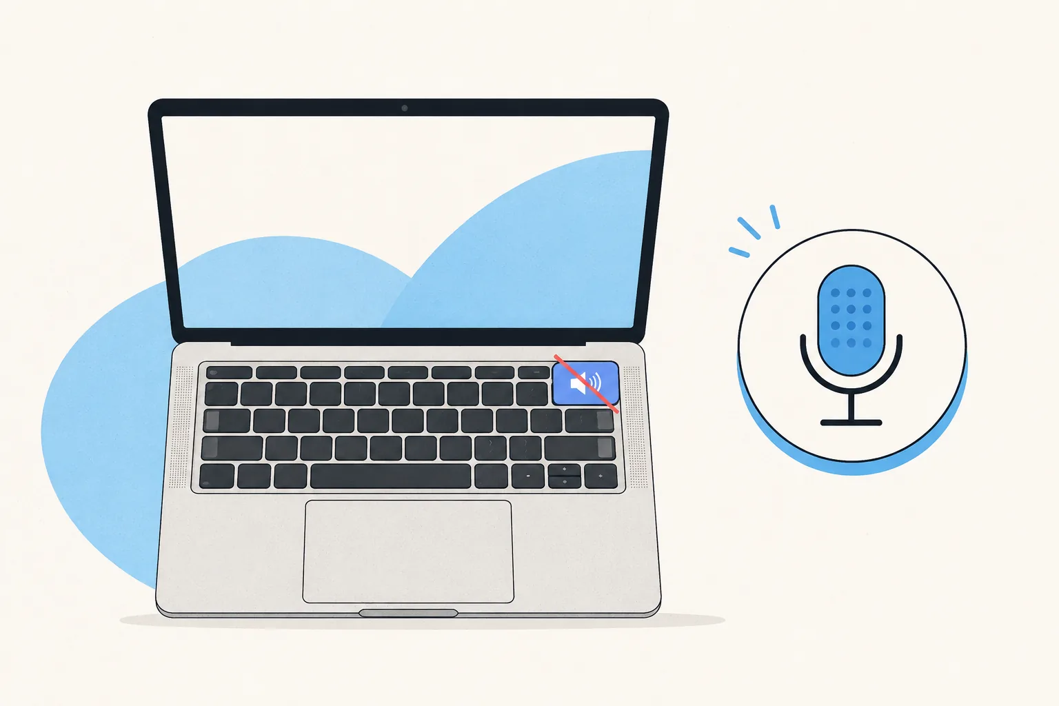 Global microphone mute key for Mac illustrated