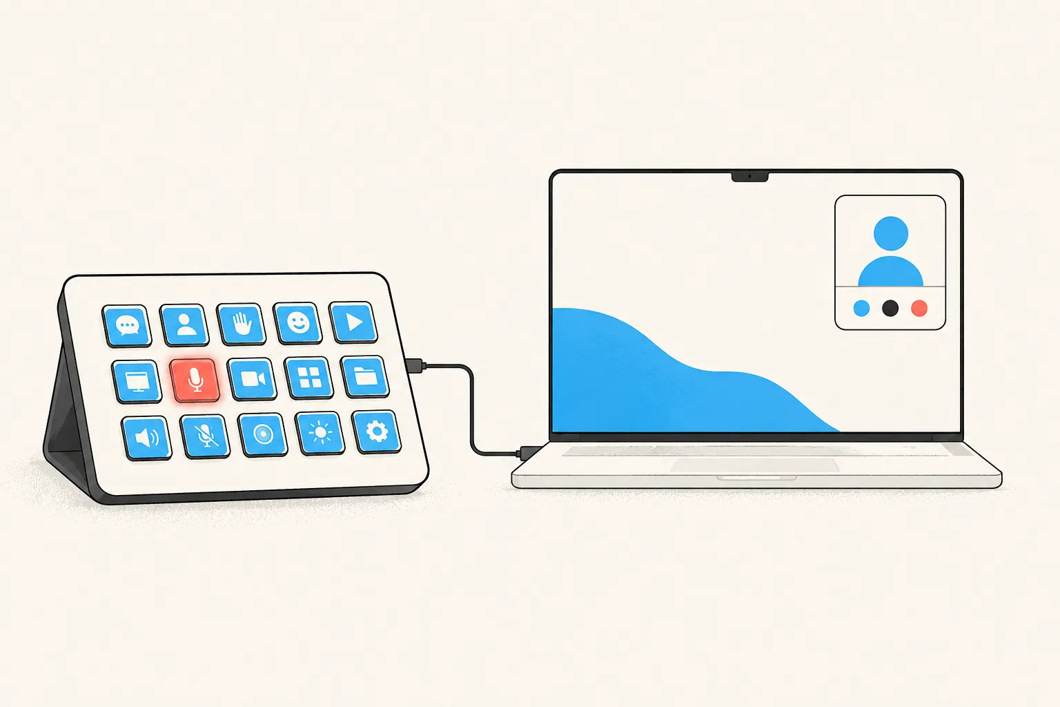 Control FaceTime with your Stream Deck illustrated